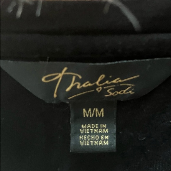 Thalia Sodi Black Tee with Gold and Pink Accents for Breast Cancer - Picture 2 of 4